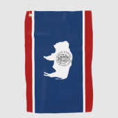 Serviette De Golf Drapeau du Wyoming (Devant)