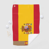 Serviette De Golf Drapeau espagnol & Espagne monogrammed /nom Golf T (En situation)