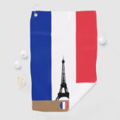 Serviette De Golf Drapeau français & Eiffel, France monogrammed Golf (En situation)