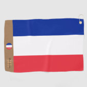 Serviette De Golf Drapeau français et français monogrammed Golf Towe (Horizontal)