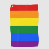 Serviette De Golf Drapeau Gay pride arc-en-ciel LGBT (Devant)