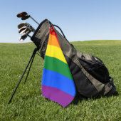 Serviette De Golf Drapeau Gay pride arc-en-ciel LGBT (Vert)