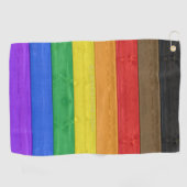 Serviette De Golf Drapeau gay pride inclusif SlipperyJoe ru texturé (Horizontal)