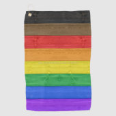 Serviette De Golf Drapeau gay pride inclusif SlipperyJoe ru texturé (Devant)