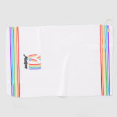 Serviette De Golf Drapeau gay pride Monogramme Golf Serviette (Horizontal)