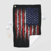 Serviette De Golf Drapeau Grunge U.S.A (En situation)