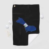Serviette De Golf Drapeau Guam et carte (En situation)