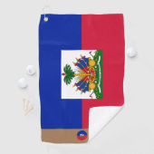 Serviette De Golf Drapeau haïtien & Haïti monogrammed Golf Towel (En situation)