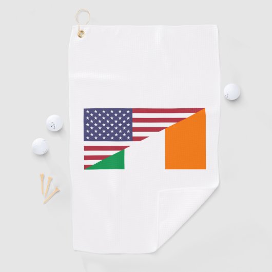 Serviette De Golf Drapeau irlandais American Pride US Irlande (En situation)