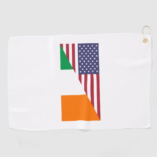 Serviette De Golf Drapeau irlandais American Pride US Irlande (Horizontal)