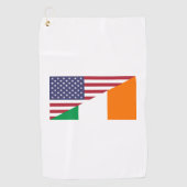 Serviette De Golf Drapeau irlandais American Pride US Irlande (Devant)