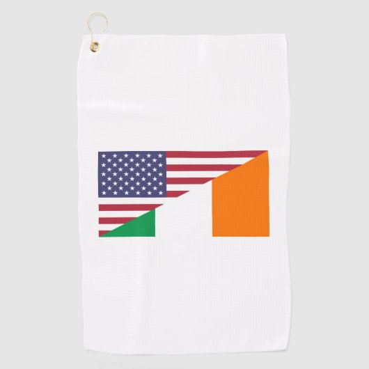 Serviette De Golf Drapeau irlandais American Pride US Irlande (Devant)