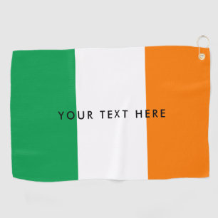 Serviette De Golf Drapeau irlandais de cadeau jouant au golf fait