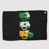 Serviette De Golf Drapeau irlandais de la bière Jour de la Saint Pat (Horizontal)