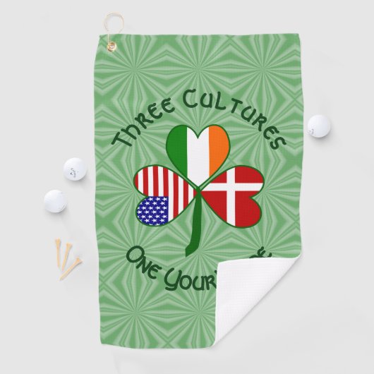 Serviette De Golf Drapeau irlandais Shamrock (En situation)