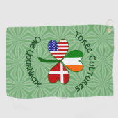Serviette De Golf Drapeau irlandais Shamrock (Horizontal)