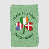 Serviette De Golf Drapeau irlandais Shamrock (Devant)