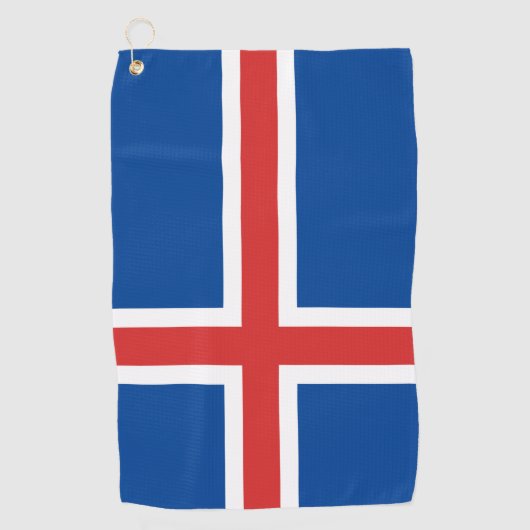 Serviette De Golf Drapeau islandais (Devant)