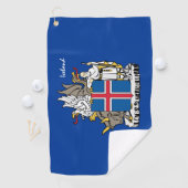 Serviette De Golf Drapeau islandais & golf islandais, Reykjavik /spo (En situation)