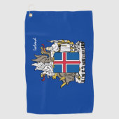 Serviette De Golf Drapeau islandais & golf islandais, Reykjavik /spo (Devant)
