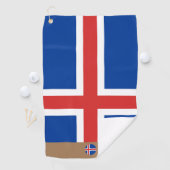 Serviette De Golf Drapeau islandais & Islande, monogrammed / Golf To (En situation)