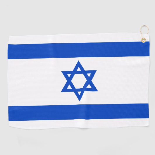 Serviette De Golf Drapeau Israël étoile bleue de David (Horizontal)