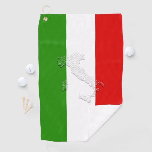 Serviette De Golf Drapeau italien (En situation)