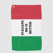 Serviette De Golf Drapeau italien de l'Italie cadeau personnalisé de (Devant)