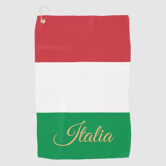 Serviette De Golf Drapeau italien et Italie vacances de golf /sports (Devant)