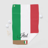 Serviette De Golf Drapeau italien & Italie, monogrammed Golf / sport (En situation)
