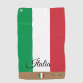 Serviette De Golf Drapeau italien & Italie, monogrammed Golf / sport (Devant)