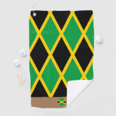 Serviette De Golf drapeau jamaïcain & Jamaïque, sports monogrammés / (En situation)