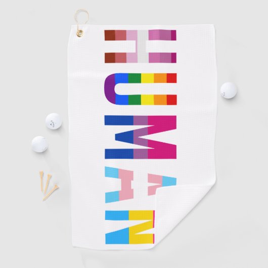 Serviette De Golf Drapeau LGBT HUMAN Mois Gay pride Transgenre (En situation)