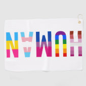 Serviette De Golf Drapeau LGBT HUMAN Mois Gay pride Transgenre (Horizontal)