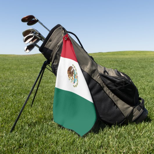 Serviette De Golf Drapeau Mexicain (Vert)