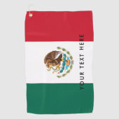 Serviette De Golf Drapeau mexicain de cadeau jouant au golf fait sur (Devant)