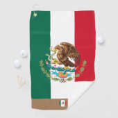 Serviette De Golf Drapeau mexicain & Mexique monogrammed Golf /sport (En situation)