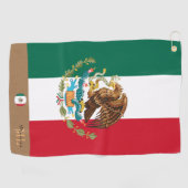 Serviette De Golf Drapeau mexicain & Mexique monogrammed Golf /sport (Horizontal)