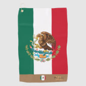Serviette De Golf Drapeau mexicain & Mexique monogrammed Golf /sport (Devant)