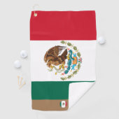 Serviette De Golf Drapeau mexicain & Mexique monogrammed Golf /sport (En situation)