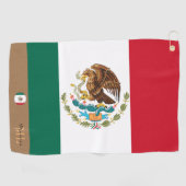 Serviette De Golf Drapeau mexicain & Mexique monogrammed Golf /sport (Horizontal)