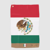 Serviette De Golf Drapeau mexicain & Mexique monogrammed Golf /sport (Devant)
