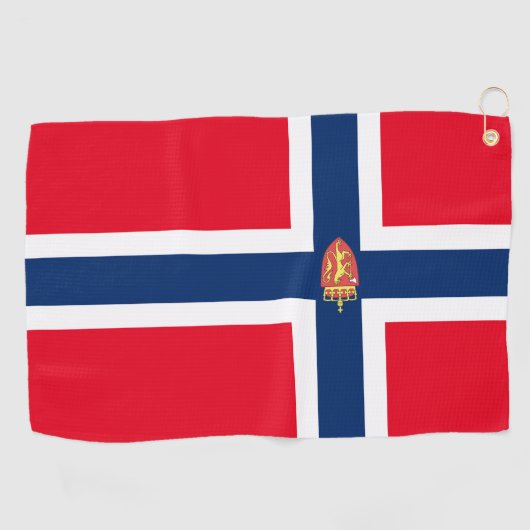 Serviette De Golf Drapeau norvégien (Horizontal)