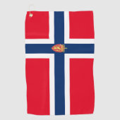 Serviette De Golf Drapeau norvégien (Devant)