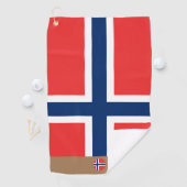 Serviette De Golf Drapeau norvégien & Norvège, monogrammed / Golf (En situation)