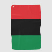 Serviette De Golf Drapeau panafricain de l'UNIA (Devant)