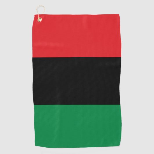 Serviette De Golf Drapeau panafricain de l'UNIA (Devant)
