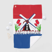 Serviette De Golf Drapeau Pays-Bas d'Amsterdam (En situation)