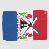 Serviette De Golf Drapeau Pays-Bas d'Amsterdam (Horizontal)