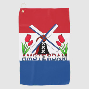 Serviette De Golf Drapeau Pays-Bas d'Amsterdam